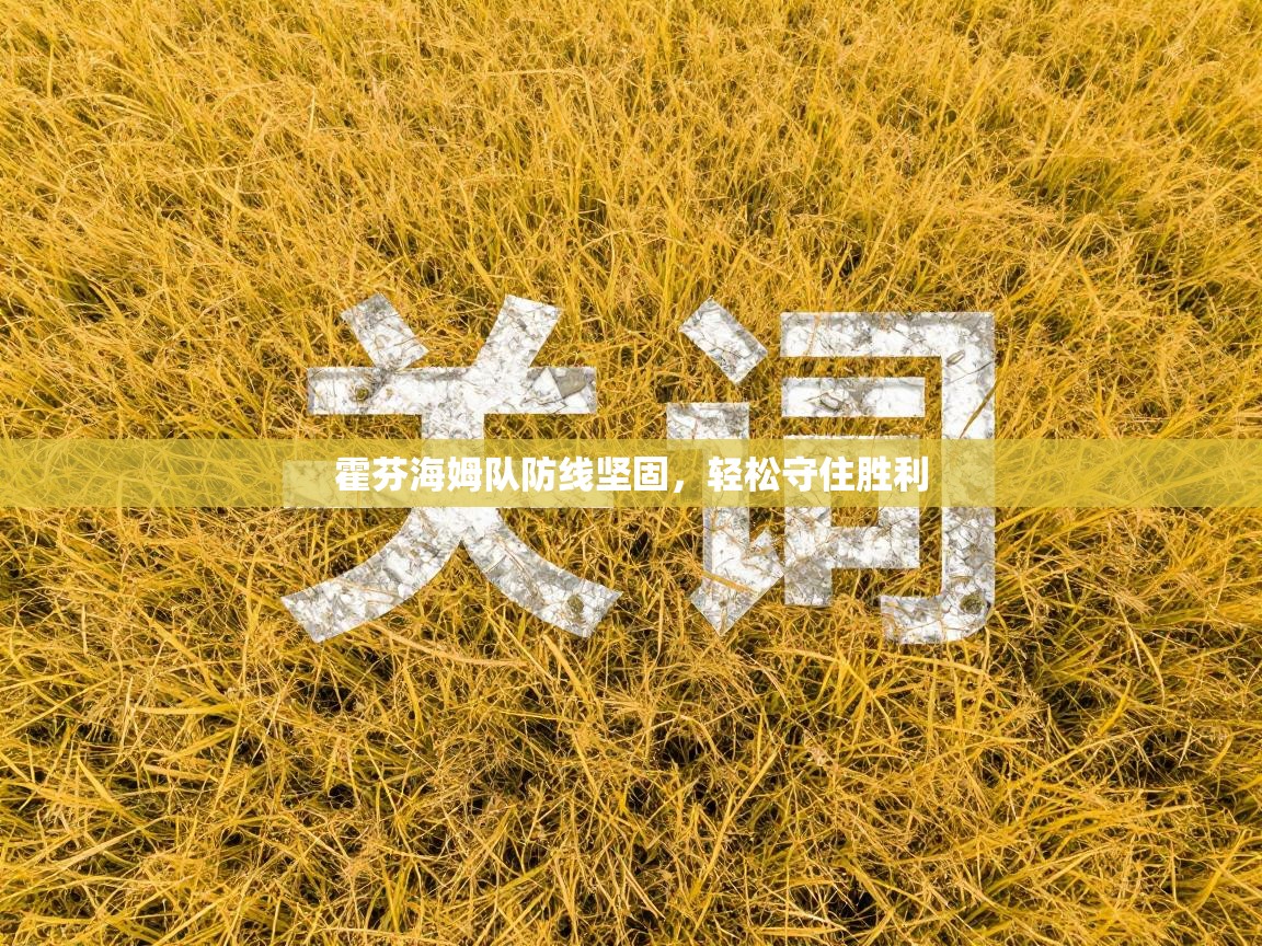 霍芬海姆队防线坚固，轻松守住胜利